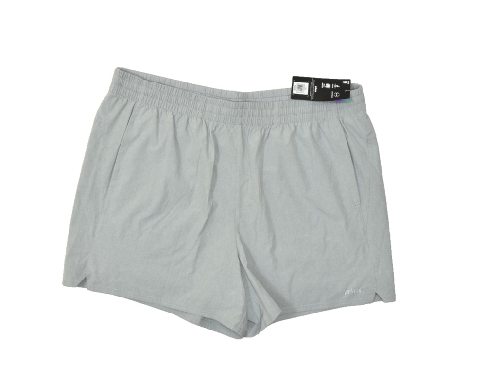 Prince Men's Woven Athletic Shorts Light Heather Grey Performance Size 2XL NEW